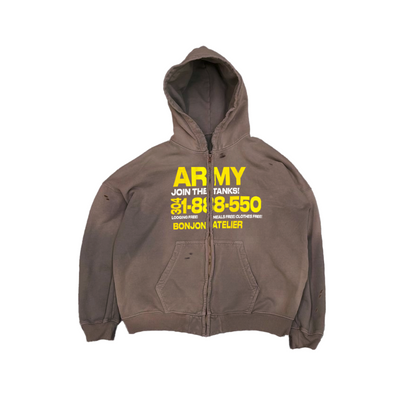 ARMY ZIP HOODIE